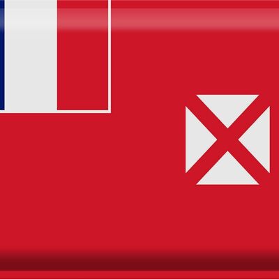 Cartel de chapa Bandera Wallis y Futuna 40x30cm Bandera de Wallis