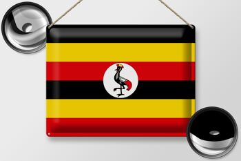 Drapeau de l'Ouganda en étain, 40x30cm, drapeau de l'Ouganda 2