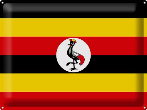 Blechschild Flagge Uganda 40x30cm Flag of Uganda