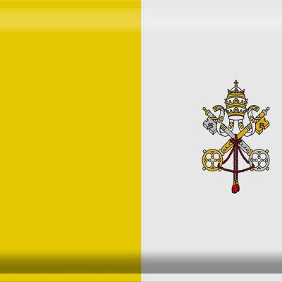 Cartel de chapa Bandera Ciudad del Vaticano 40x30cm Bandera Ciudad del Vaticano