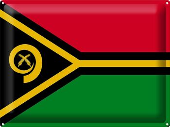 Signe en étain drapeau Vanuatu 40x30cm drapeau du Vanuatu 1