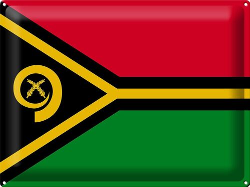 Blechschild Flagge Vanuatu 40x30cm Flag of Vanuatu