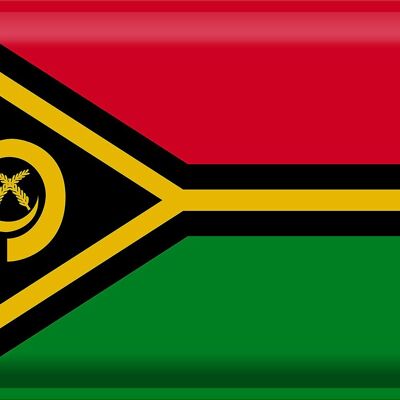 Blechschild Flagge Vanuatu 40x30cm Flag of Vanuatu