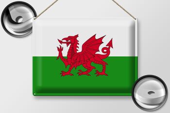 Signe en étain drapeau du pays de Galles 40x30cm drapeau du pays de Galles 2