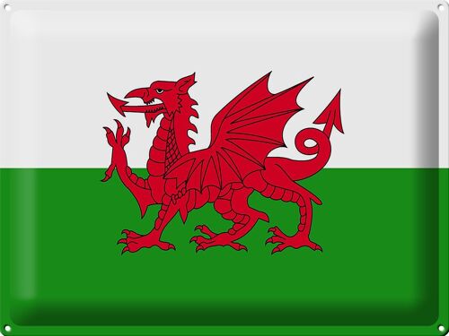Blechschild Flagge Wales 40x30cm Flag of Wales