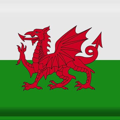 Blechschild Flagge Wales 40x30cm Flag of Wales