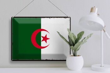 Signe en étain drapeau Algérie 40x30cm drapeau rétro Algérie 3