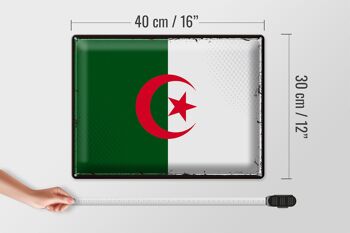 Signe en étain drapeau Algérie 40x30cm drapeau rétro Algérie 4