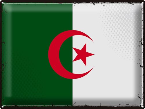 Blechschild Flagge Algerien 40x30cm Retro Flag Algeria