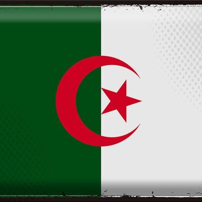 Blechschild Flagge Algerien 40x30cm Retro Flag Algeria