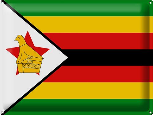 Blechschild Flagge Simbabwe 40x30cm Flag of Zimbabwe