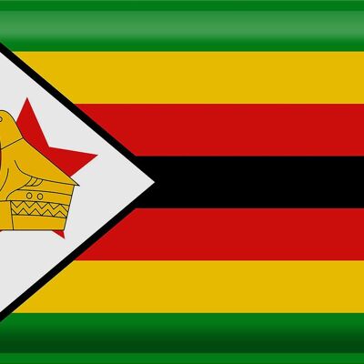 Blechschild Flagge Simbabwe 40x30cm Flag of Zimbabwe