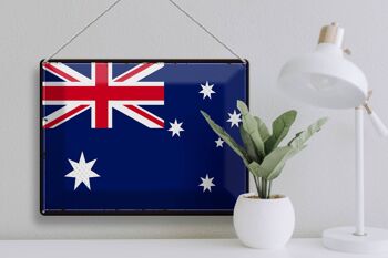 Drapeau en étain de l'australie, 40x30cm, drapeau rétro de l'australie 3