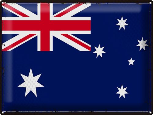 Blechschild Flagge Australien 40x30cm Retro Flag Australia