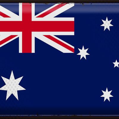 Cartel de chapa Bandera de Australia 40x30cm Bandera Retro Australia