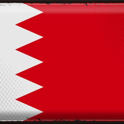 Blechschild Flagge Bahrain 40x30cm Retro Flag of Bahrain