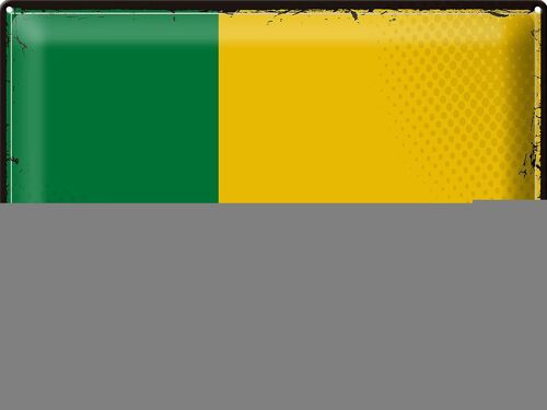 Blechschild Flagge Benin 40x30cm Retro Flag of Benin