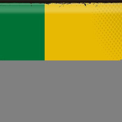 Targa in metallo Bandiera Benin 40x30 cm Bandiera retrò del Benin