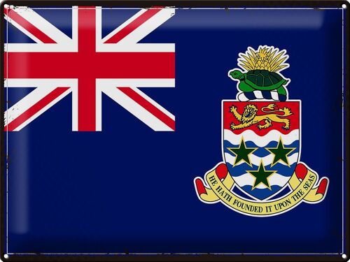 Blechschild Flagge Cayman Islands 40x30cm Retro Flag