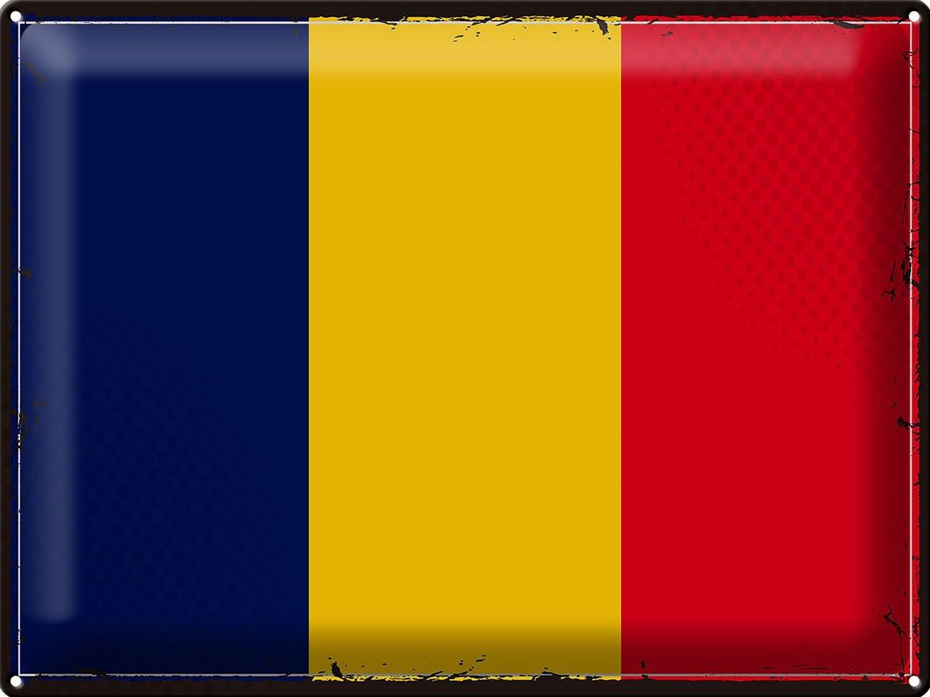Tin sign flag of Chad 40x30cm Retro Flag of Chad