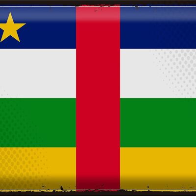 Blechschild Flagge Zentralafrikanische Republik 40x30cm R