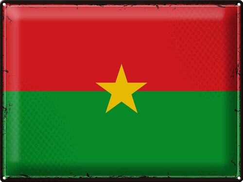 Blechschild Flagge Burkina Faso 40x30cm Retro Burkina Faso