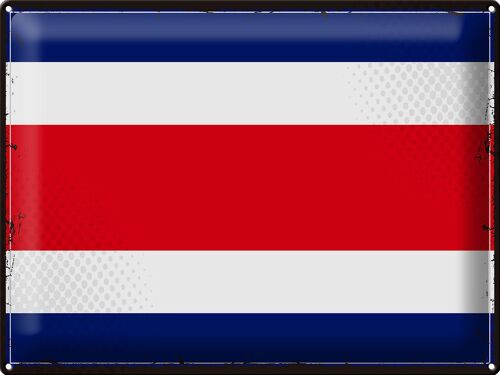 Blechschild Flagge Costa Rica 40x30cm Retro Costa Rica