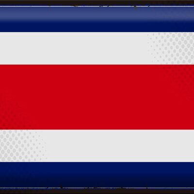 Cartel de chapa Bandera Costa Rica 40x30cm Retro Costa Rica