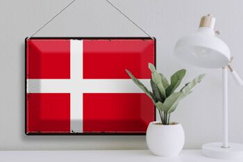 Drapeau en étain du danemark, 40x30cm, drapeau rétro du danemark 3