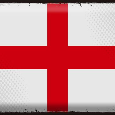 Drapeau en étain de l'Angleterre, 40x30cm, drapeau rétro de l'Angleterre
