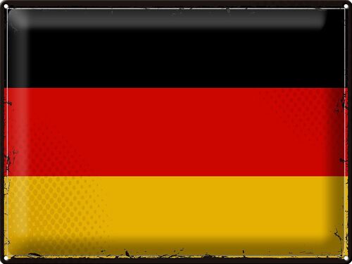 Blechschild Flagge Deutschland 40x30cm Retro Flag Germany