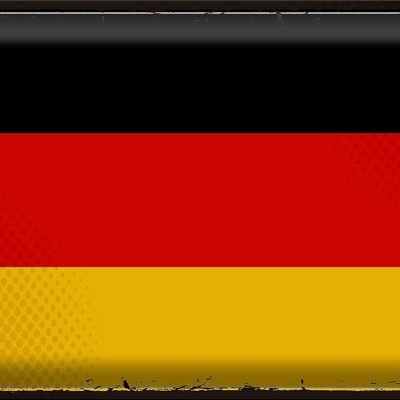 Targa in metallo Bandiera Germania 40x30 cm Bandiera retrò Germania