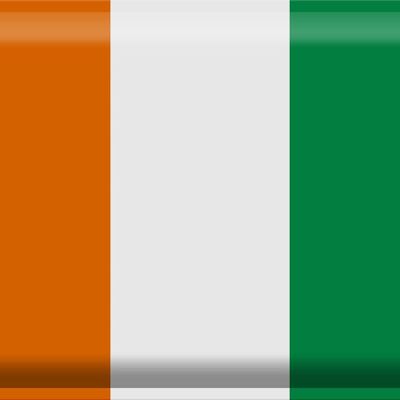 Blechschild Flagge Elfenbeinküste 40x30cm Flag Ivory Coast