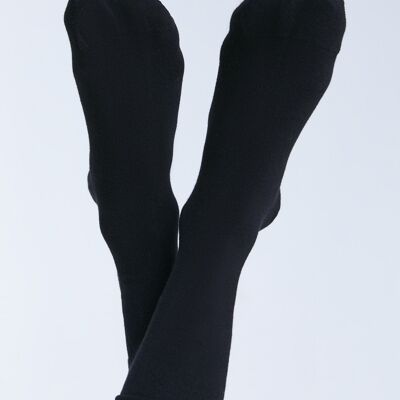 9501 | Socks with rolled cuffs - Black (pack of 6)