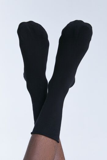 9501 | Chaussettes à bords roulés - Noir (Pack de 6) 1