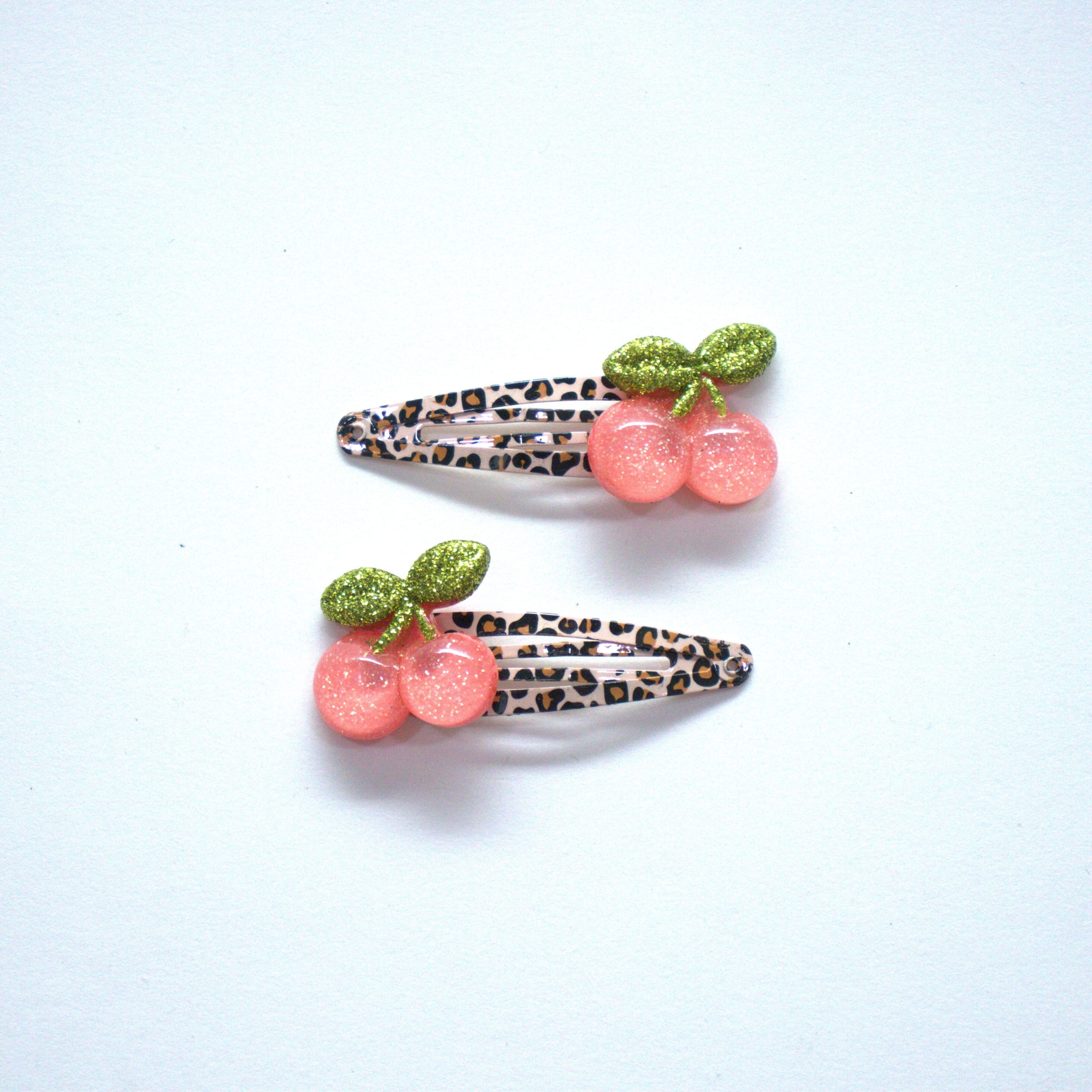 Mollette per capelli premium per bambini - Ciliegie