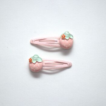 Barrettes Strawberries - Jolies fraises - Nouveauté ! 1