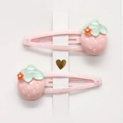 Barrettes Strawberries - Jolies fraises - Nouveauté !