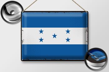 Drapeau en étain du Honduras, 40x30cm, drapeau rétro du Honduras 2