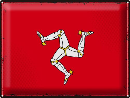 Blechschild Flagge Isle of Man 40x30cm Retro Isle of Man