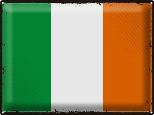 Blechschild Flagge Irland 40x30cm Retro Flag of Ireland