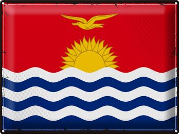 Drapeau en étain de Kiribati, 40x30cm, drapeau rétro de Kiribati 1