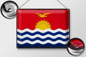 Drapeau en étain de Kiribati, 40x30cm, drapeau rétro de Kiribati 2