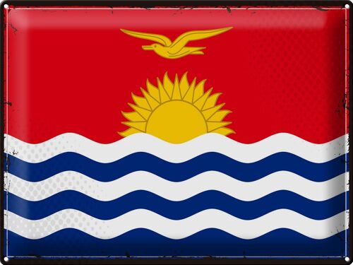 Blechschild Flagge Kiribati 40x30cm Retro Flag of Kiribati