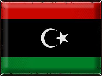 Drapeau en étain de la Libye, 40x30cm, drapeau rétro de la Libye 1