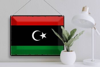 Drapeau en étain de la Libye, 40x30cm, drapeau rétro de la Libye 3
