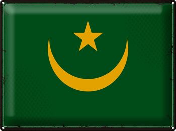 Drapeau en étain de la mauritanie, 40x30cm, drapeau rétro 1