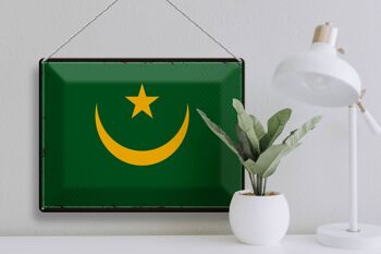 Drapeau en étain de la mauritanie, 40x30cm, drapeau rétro 3