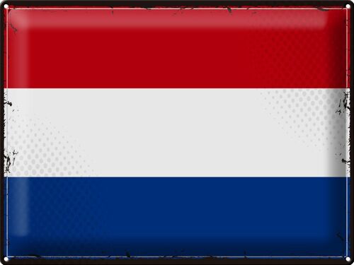 Blechschild Flagge Niederlande 40x30cm Retro Netherlands