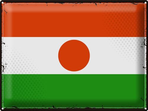 Blechschild Flagge Niger 40x30cm Retro Flag of Niger